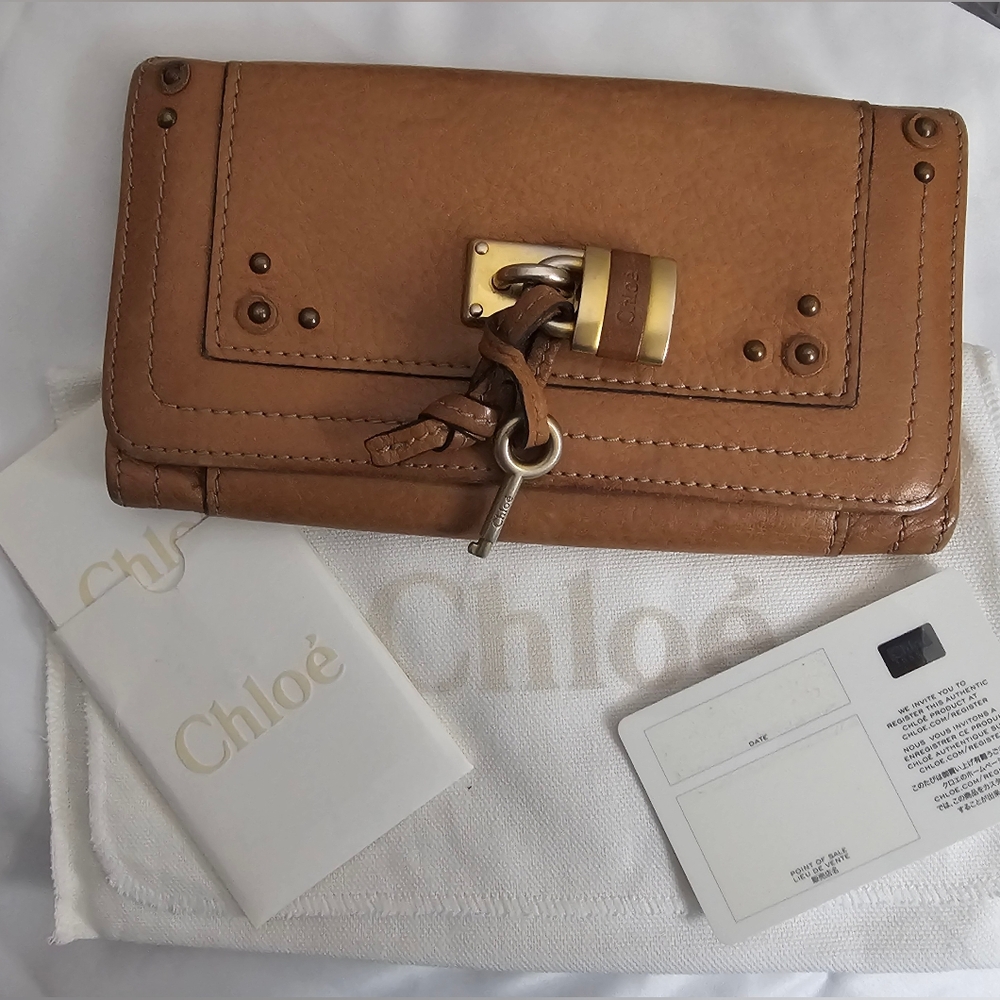 AUTH Chloe Paddington Long Wallet with Authenticity Card and Dust Bag
